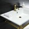 Fauceture Dreyfuss 31" Console Sink W/ SS Leg (Sgl Faucet Hole), White/ Brass KVPB3122717 - alternate 6
